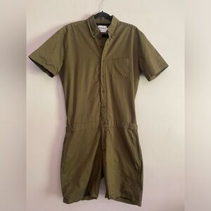 Men’s Army Green Romper Jack Romper Sz large